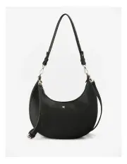 [Madison Accessories] Pia Crescent Hobo Crossbody in Black