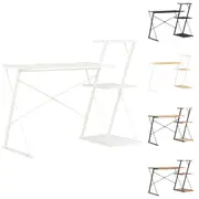 Desk with Shelving Unit Computer Office Corner Table Multi Colours vidaXL