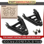 4pcs Front Side Control Arm & Ball Joint Assembly & Tie Rod End for Smart Fortwo (for: Smart)
