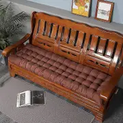 Four Seasons General Thickened Long Solid Wood Sofa Cushion coffee 53*160cm