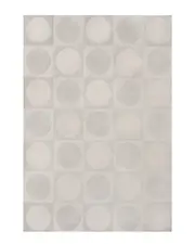JONATHAN Y Helena Modern Geometric Circles in Squares High-Low Area Rug