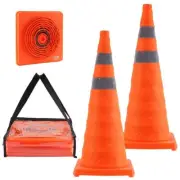Vevor 28" PVC Safety Traffic Cones Reflective Collar Traffic Control 2-Piece