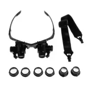 10X 15X 20X 25X Headband Magnifier Double Eyes Glass Jeweler Loupe for LED