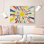 Abstract Sun Print Canvas Wall Art