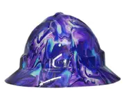 Cool Hard Hats Unisex PURPLE SWIRL Pro Choice Wide Brim Safety Hard Hat