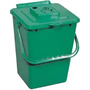 Exaco 2.4 Gal Eco Kitchen Compost Pail with Carbon Filter, Green