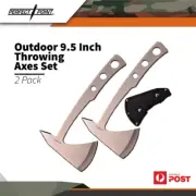 Perfect Point Silver 9.5" Thrower Stainless Steel Throwing Axe Set 2pc Pp-107-s2