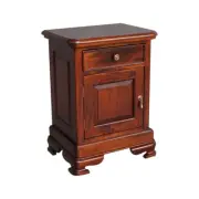 Solid Mahogany Wood 1 drawer Bedside Table Bedroom Furniture PRE-ORDER