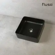 355*355*120 Matte black Above Counter Top Porcelain Basin Bathroom Vanity