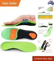 Arch Support Orthotic Insoles, Plantar Fasciitis Insole, Full Length Heel Sea...