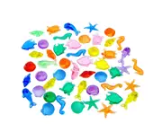 Simulated Small Animals Sea Animal Adventure Acrylic Mini Ducks Gems Set for Beach Scavenger Hunts Party Decoration - A
