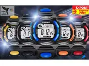 Coobos DIGITAL MEN WATERPROOF SPORTS WATCH Army Kids Water Resistant Casual