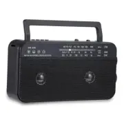 Portable AM FM Shortwave Radio with Bluetooth Speaker Plug in Wall, 3X D Cell