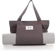 Yoga Pilates Mat Bag Basic Canvas Tote with Mat Carrier Pocket