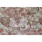 Victorian World Map Upholstery Tapestry Toile Fabric 1 Yard 78" Wide Heavy Weigh