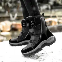 在飛比找蝦皮購物優惠-好鞋推薦#雪地靴 北海道滑雪 加厚絨毛 冬季雪靴 保暖 防水
