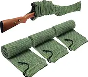 [GENKI] 3pcs 6pcs Gun Socks Case Sleeve,132x15cm Gun Socks Pistol Airsoft Handgun Storage Protector Silicone Treated Knit Fabric with Drawing Closure Grey