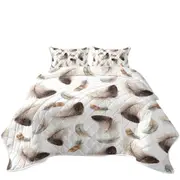 Brown Feathers Coverlet