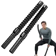 2 Pack Cordless Battle Rope, Gym Equipment Swinging Rope, Throwing and Stretching Fitness Strength Training, Physical Spring Elastic Crude Training Battle Rope