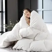 Feather Down Fiber Comforter,Filled with Feather and Down Fiber, King White