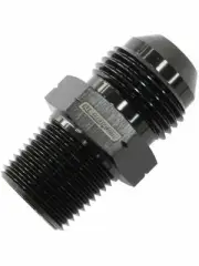 Aeroflow AF755-06BLK - 1/8 Inch BSPT to -6AN Adapter - Black