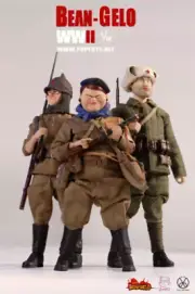 POPTOYS BGS023 BEAN-GELO 1/12 Big Head Soldier Anton Sniper Fat Sister Toys Set