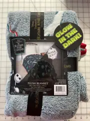 NIGHTMARE BEFORE CHRISTMAS Glow in the Dark Super Soft Plush Blanket 60"x90" NWT