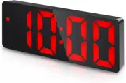 Digital Alarm Clock, LED Clock for Bedroom, Electronic Desktop Clock with Temper