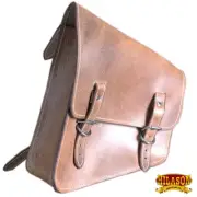 55HS Motorcycle Bike Right Side Saddle Bag Leather Softail Rigid Hilason