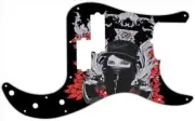 P Bass Graphic Pickguard to fit Fender 5 STRING Standard Guitar Masked Assassin