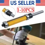 1-1/2" 1/4" Shank Flush Trim Top Bottom Bearing Router Bit Woodworking Tool