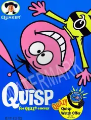 Quisp Quaker Cereal Box 1997 High Quality Metal Magnet 3 x 4 inches 9533