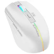 Promate KITT.WHT Ergonomic Wireless Optical Mouse - White LED Rainbow Lights - [KITT.WHT]