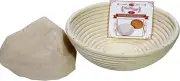 Premium 10-Inch Round Bread Banneton Basket with Liner for Proofing