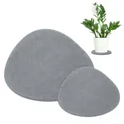 1-Set Plant Coasters, 17cm 30cm Quick Dry Diatomaceous Mat[Dark Gray]
