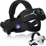For Meta Oculus Quest 3 VR Headset LED RGB Elite Head Strap w/8000mAh Battery
