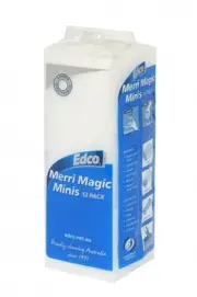 New Edco 58052 Merri Magic Mini Microfibre Erasers - White Pack (12 Erasers)