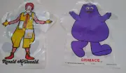 Set of 2 Ronald McDonald and Grimace Hand Puppets HARD TO FIND - BRAND NEW!!