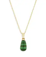 Bloomingdale's Fine Collection Malachite Pendant Necklace in 14K Yellow Gold, 18