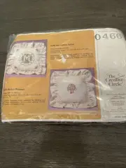 The Creative Circle cross stitch kit #0466 Springtime initial Basket Bouquet