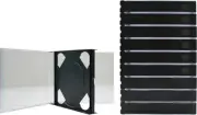 (10) 2 Disc Capacity CD Jewel Boxes Case 24mm Double Chubby Dark Gray CD2R24DGNT