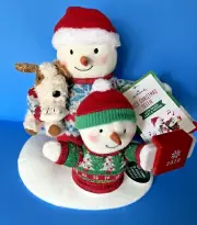 Hallmark Cozy Christmas Snowmen Selfie Picture Movement Sound & Lights-NWT