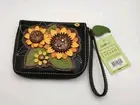 New Chala Sunflower Zipper Wallet - Wristlet - Vegan - No Animals Harmed