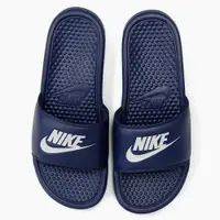 在飛比找ETMall東森購物網優惠-NIKE BENASSI JDI 基本款深藍拖鞋 34388