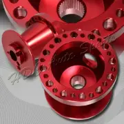 For 1983-1988 Mits Starion/Cordia RED Aluminum Steering Wheel 6-Hole HUB Adapter (for: Mitsubishi)