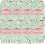 JubileeYarn Cotton Select Yarn - 50g/Skein Sport Weight - Crème De Mint - 8 Skeins