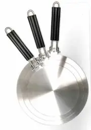 3 Kit SET Induction Cooktop Converter Disc Aluminum Steel Plate Cookware 8,9,11"
