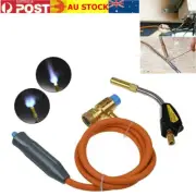 Gas Self Ignition Plumbing Turbo Torch With Hose Solder Propane Welding Kit AU