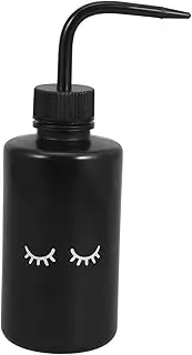 HEALEEP 4pcs Portable Eyelash Extension Cleaning Bottle Ergonomic Curved Nozzle for Precise Lash Root Cleaning Versatile Plastic Rinse Bottle for Makeup Brushes and Beauty Tools