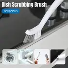 1/2xDish Scrubbing Brush Long Handle Kitchen Pot Scrubber Washing Cleaning Brush